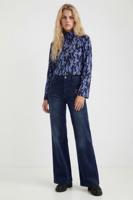 Slim fit broek met wijde pijpen - BLUE - 36