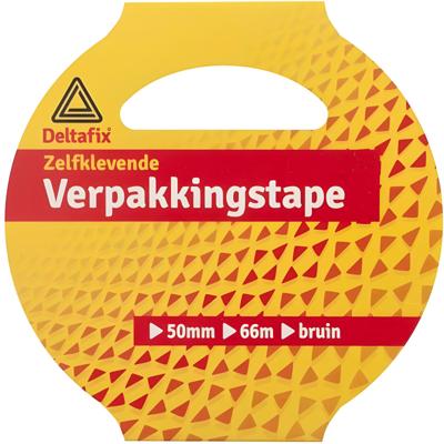 Verpakkingstape bruin 50mm - Deltafix