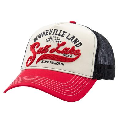 King Kerosin Bonneville Land Salt Lake Trucker Pet Rood & Gebroken Wit & Zwart