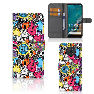 Nokia G50 Wallet Case met Pasjes Punk Rock