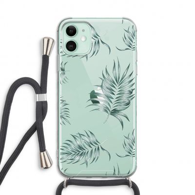 Simple leaves: iPhone 11 Transparant Hoesje met koord