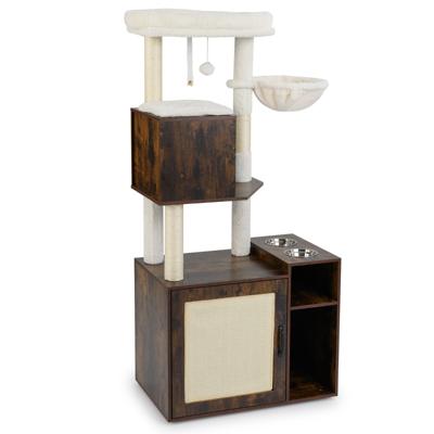 Krabpaal met Kattenbak Kattentoren met Paal en Sisal Krabmat