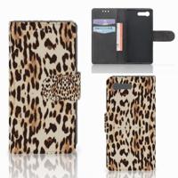 Sony Xperia X Compact | Telefoonhoesje | Met pasjeshouder | Leopard Sony Xperia X Compact | Telefoonhoesje | Met pasjeshouder | Leopard