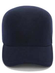 Jil Sander casquette en laine à logo brodé - Bleu