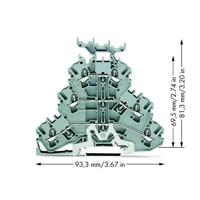 WAGO 2002-3258 Doorgangsklem 3-etages 5.20 mm Spanveer Toewijzing: L, L Grijs 50 stuk(s) - thumbnail