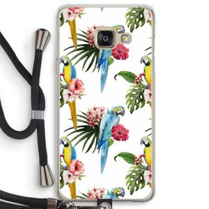 Kleurrijke papegaaien: Samsung Galaxy A3 (2016) Transparant Hoesje met koord