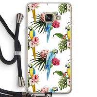 Kleurrijke papegaaien: Samsung Galaxy A3 (2016) Transparant Hoesje met koord