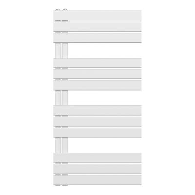 Belrad Handdoekradiator - links - aansluiting/comb - 1200X600mm- Wit BUCW1200600