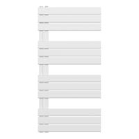 Belrad Handdoekradiator - links - aansluiting/comb - 1200X600mm- Wit BUCW1200600
