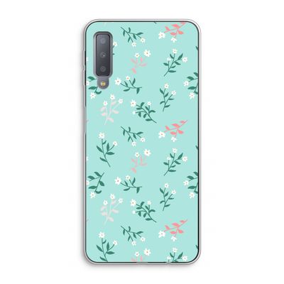 Small white flowers: Samsung Galaxy A7 (2018) Transparant Hoesje