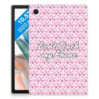 Samsung Galaxy Tab A8 2021/2022 Print Case Flowers Pink DTMP - thumbnail