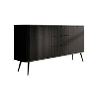 Meubella Dressoir Zakari - Zwart - 168 cm