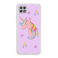 Roze eenhoorn: Samsung Galaxy A22 4G Transparant Hoesje