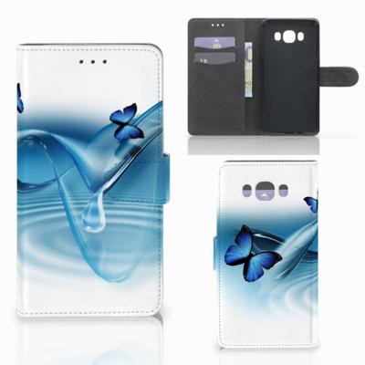 Samsung Galaxy J7 2016 | Telefoonhoesje | Met pasjeshouder | Vlinders