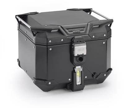 GIVI OBKEV42 Trekker Outback EVO Smart, Topkoffers en zijkoffers voor de moto, Zwart Aluminium 42l Monokey