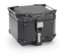 GIVI OBKEV42 Trekker Outback EVO Smart, Topkoffers en zijkoffers voor de moto, Zwart Aluminium 42l Monokey