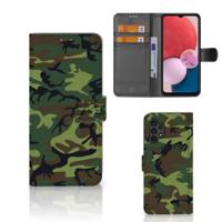 Samsung Galaxy A13 (4G) | Telefoon Hoesje | Army Dark | Portemonnee hoesje