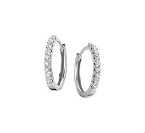 TFT Oorringen Met Scharnier 0.20ct (2x0.10ct) G SI Witgoud Glanzend