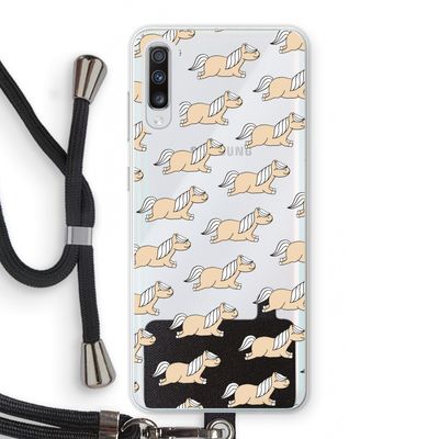 Ponys: Samsung Galaxy A70 Transparant Hoesje met koord