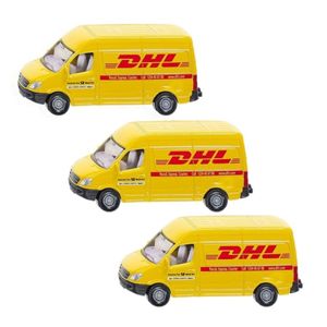 3x stuks siku DHL bezorg busje modelauto 8 cm