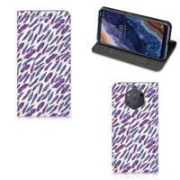 Nokia 9 PureView | Hoesje met Magneet | Feathers Color