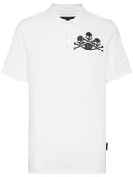 Philipp Plein skull logo polo shirt - Blanc