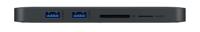ICY BOX IB-DK2108M-C Bedraad USB 3.2 Gen 1 (3.1 Gen 1) Type-C Antraciet - thumbnail