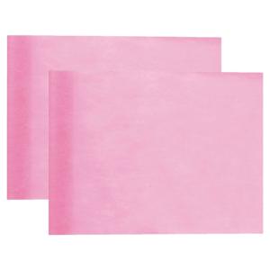 Tafelloper op rol - 2x - lichtroze - 30 cm x 10 m - non woven polyester