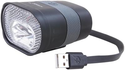 Spanninga Koplamp axendo 40 lux usb-oplaadbaar 65 mm zwart