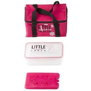 Roze mini koeltas met lunchtrommel en koelelement