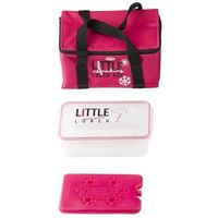Roze mini koeltas met lunchtrommel en koelelement Roze mini koeltas met lunchtrommel en koelelement