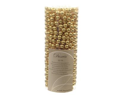 Kralenketting plastic 8mmx10m licht goud - Ksd
