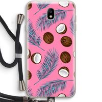 Kokosnoot roze: Samsung Galaxy J7 (2017) Transparant Hoesje met koord