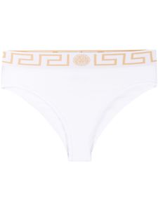 Versace culotte Greca Border à taille haute - Blanc