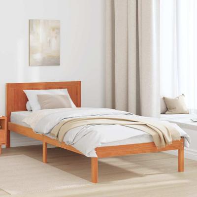 Bedframe Bruin 90 x 200 cm Massief grenenhout
