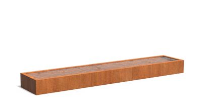 Cortenstaal vijverbak 500x100x40cm.