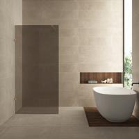 Inloopdouche Wiesbaden Less 100x200 cm 8 mm Nano Vintage Brons Glas Geborsteld Brons Koper