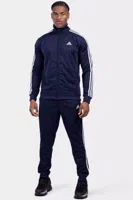 Adidas Basic 3 Stripes Trainingspak Heren Donkerblauw/Wit - Maat XS - Kleur: Blauw | Soccerfanshop