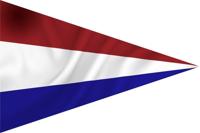 Dokkumer Vlaggen Centrale Puntvlag nederland 30x45 cm spun-poly