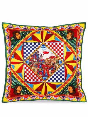 Dolce & Gabbana coussin à imprimé Carretto médium - Jaune