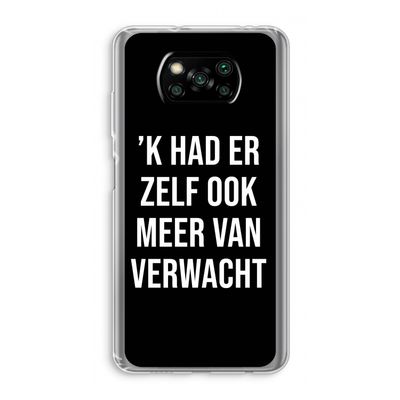 Meer verwacht - Zwart: Xiaomi Poco X3 NFC Transparant Hoesje