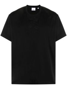 Burberry t-shirt en coton à logo brodé - Noir