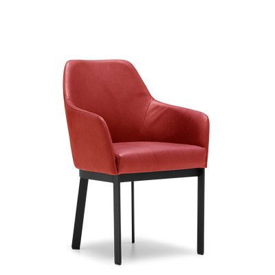 Eetkamerstoel D-101 Rood Leer