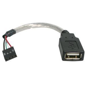 StarTech.com 15cm USB 2.0 Kabel USB A naar 4-pins Moederbord Aansluitkabel F/F