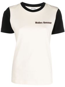 Wales Bonner t-shirt à logo brodé - Tons neutres