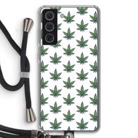 Weed: Samsung Galaxy S21 FE Transparant Hoesje met koord