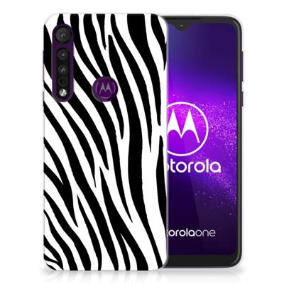 Motorola One Macro | TPU Hoesje | Zebra