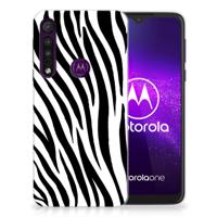 Motorola One Macro | TPU Hoesje | Zebra Motorola One Macro | TPU Hoesje | Zebra