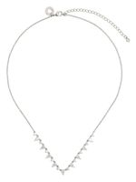 Kenneth Jay Lane Halsketting verfraaid met kristallen - Zilver - thumbnail