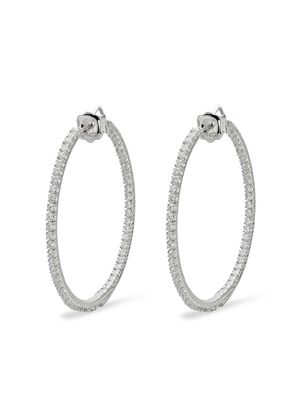 Mattia Cielo boucles d'oreilles Rugiada en or blanc 18ct et titane ornées de diamants - Argent